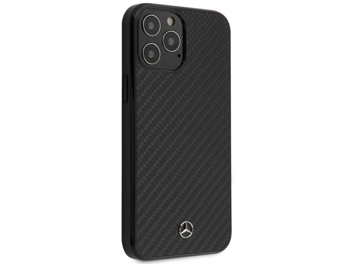 Mercedes-Benz Carbon Fiber Case - iPhone 12 Pro Max hoesje