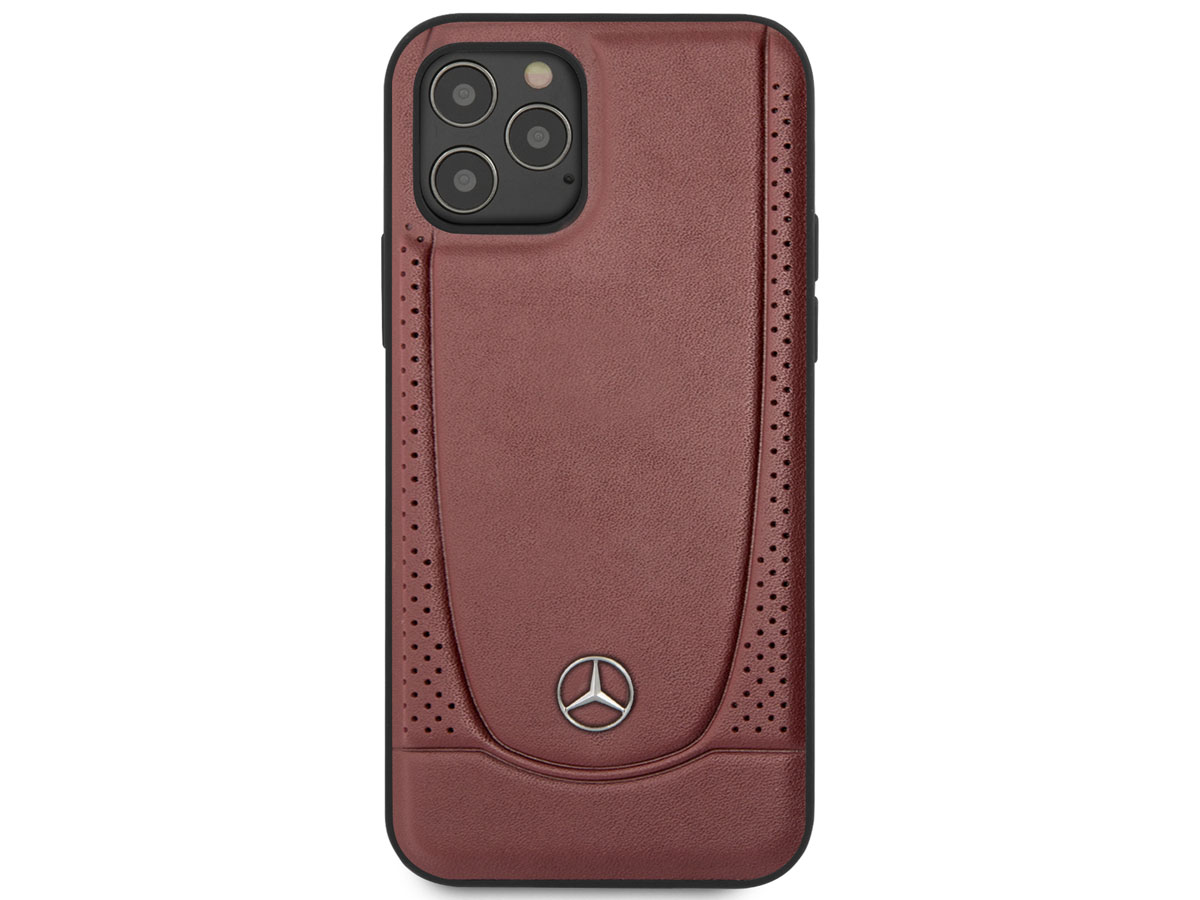 Mercedes-Benz Urban Leather Case Rood - iPhone 12 Pro Max hoesje