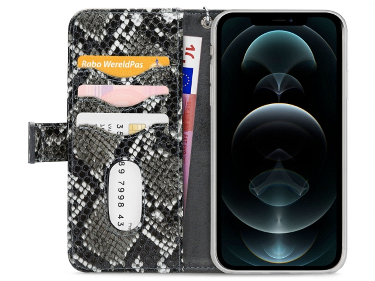 Mobilize 2in1 Magnet Zipper Case Black Snake - iPhone 12 Pro Max hoesje