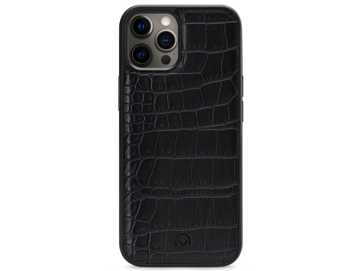 Mobilize Elegant Magnet Clutch Black Croco - iPhone 12 Pro Max hoesje