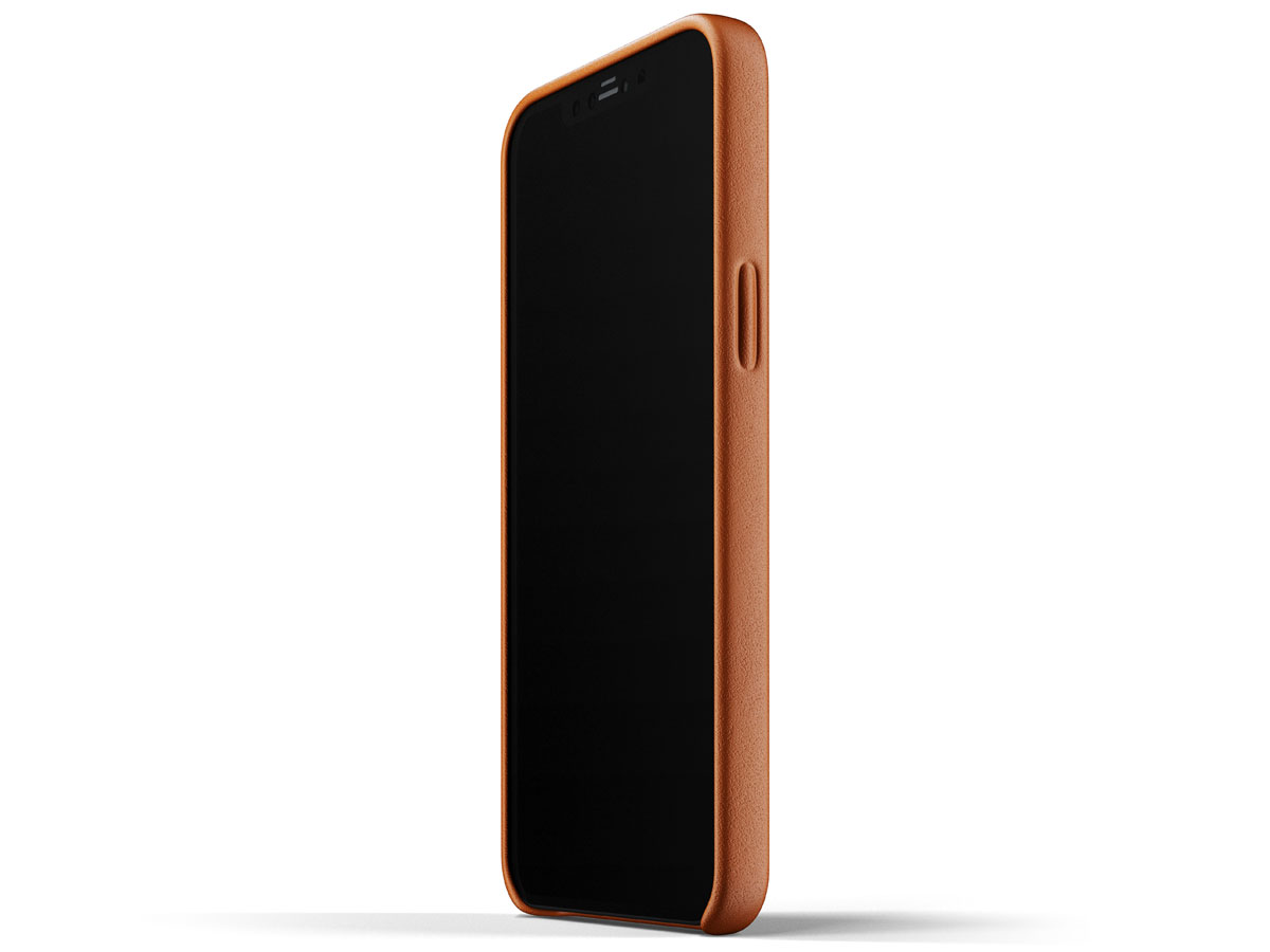 Mujjo Full Leather Wallet Case Tan - iPhone 12 Pro Max Hoesje Leer
