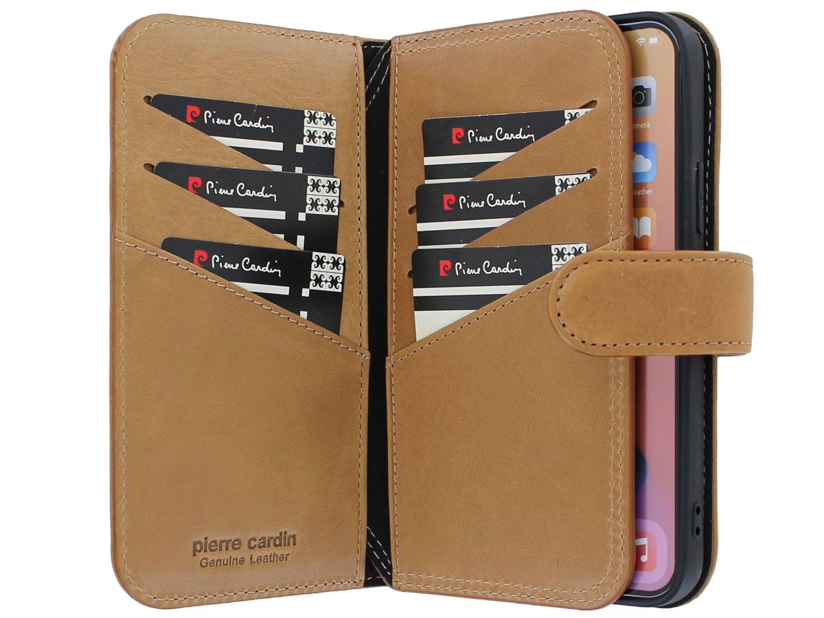 Pierre Cardin True Wallet Bruin Leer - iPhone 12 Pro Max hoesje