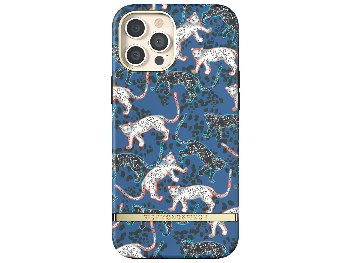 Richmond & Finch Blue Leopard Case - iPhone 12 Pro Max hoesje Blauw