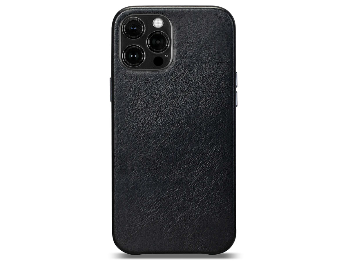 Sena Leather Skin Case Zwart - iPhone 12 Pro Max Hoesje Leer