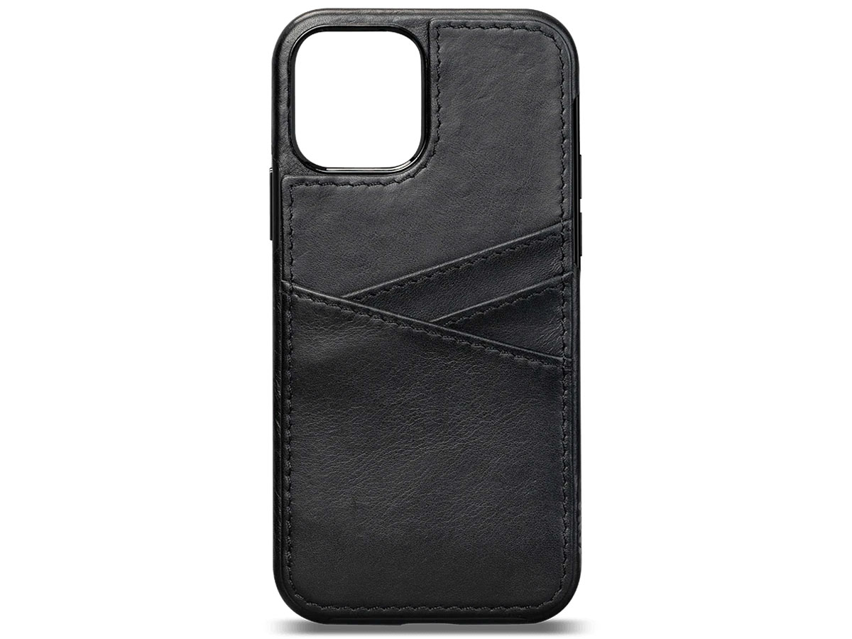 Sena Lugano Wallet Zwart - iPhone 12 Pro Max Hoesje Leer