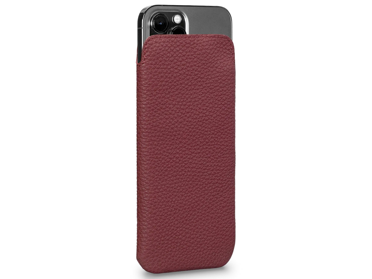 Sena Ultraslim Sleeve Rood Leer - iPhone 12 Pro Max hoesje