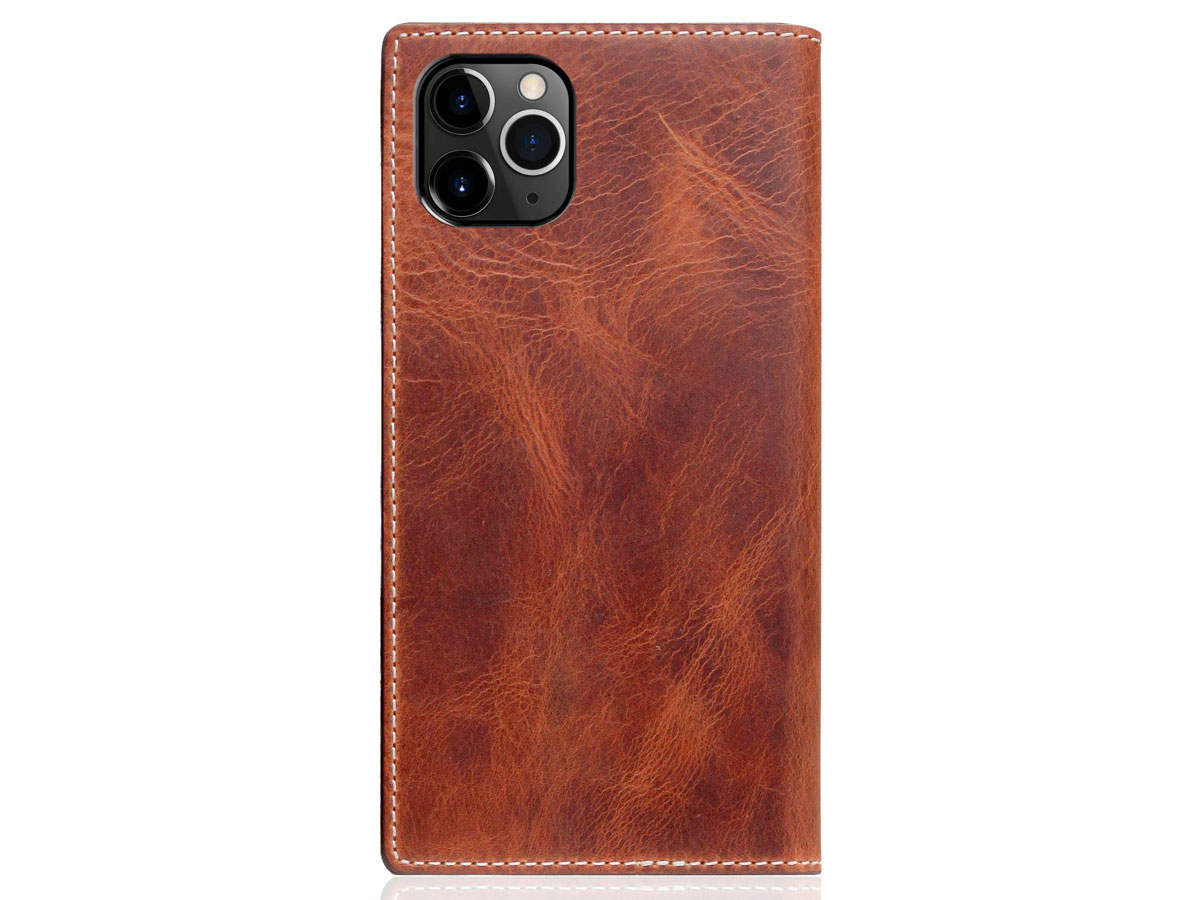 SLG Design D7 Italian Wax Leer Bruin - iPhone 12 Pro Max hoesje