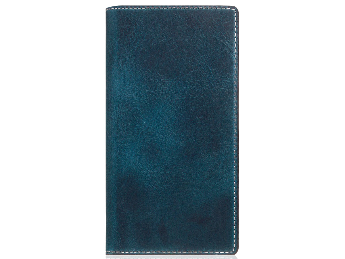 SLG Design D7 Italian Wax Leer Blauw - iPhone 12 Pro Max hoesje