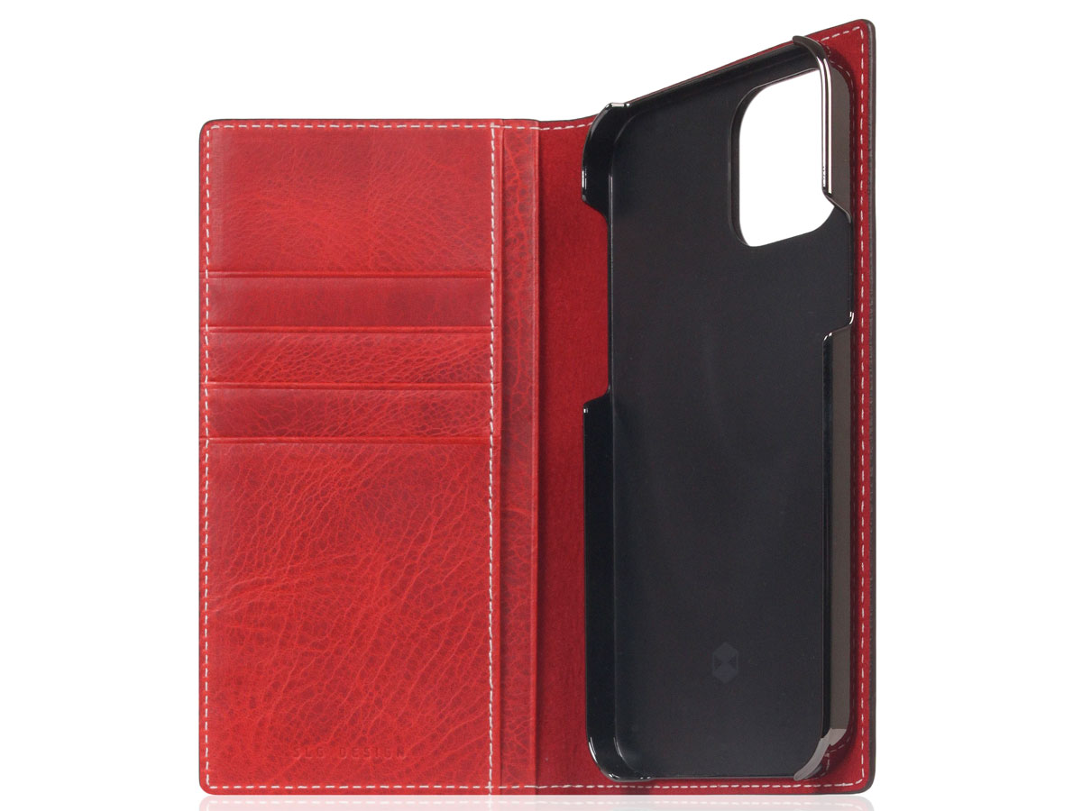 SLG Design D7 Italian Wax Leer Rood - iPhone 12 Pro Max hoesje