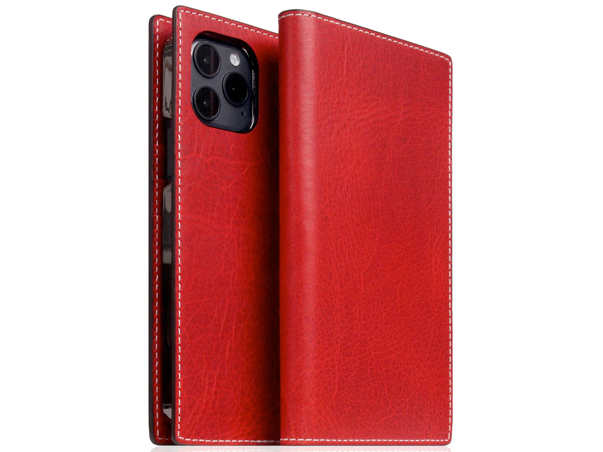 SLG Design D7 Italian Wax Leer Rood - iPhone 12 Pro Max hoesje