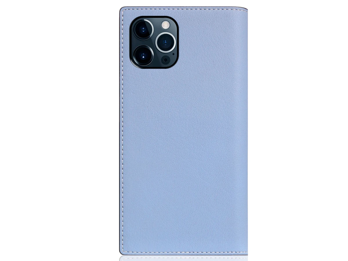 SLG Design D9 Chevere Sully Leer Blauw - iPhone 12 Pro Max hoesje