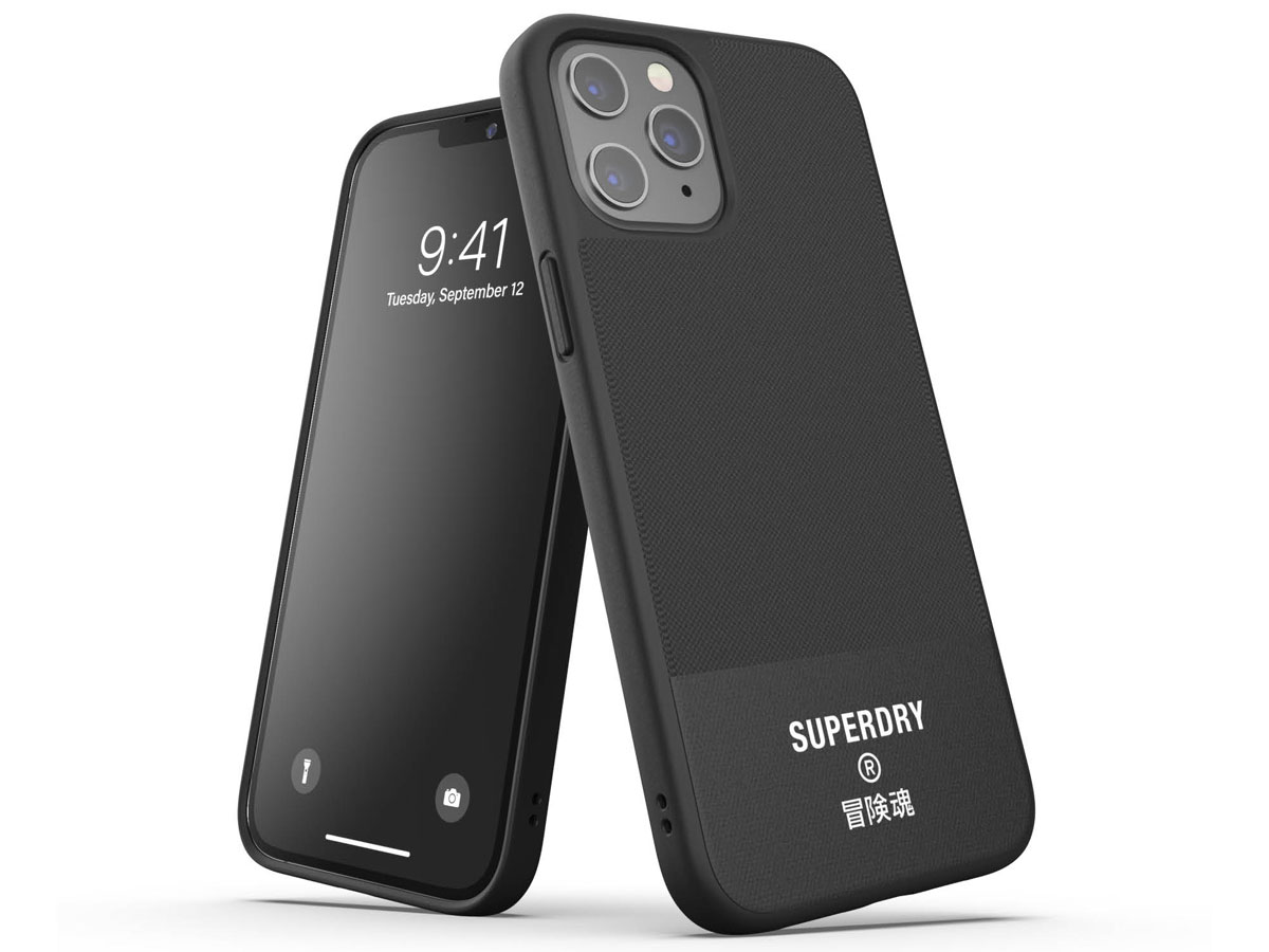 Superdry Canvas Case Zwart - iPhone 12 Pro Max hoesje