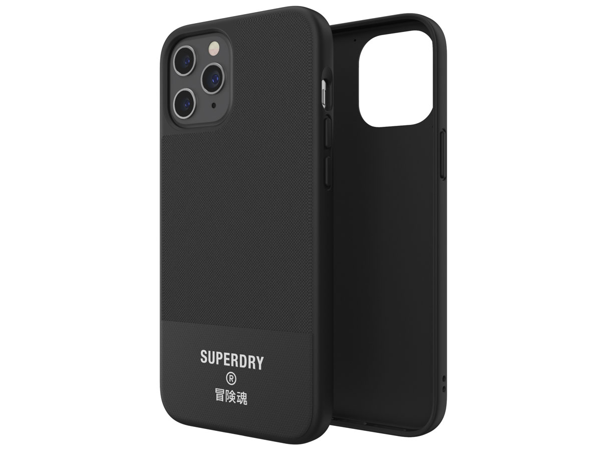 Superdry Canvas Case Zwart - iPhone 12 Pro Max hoesje