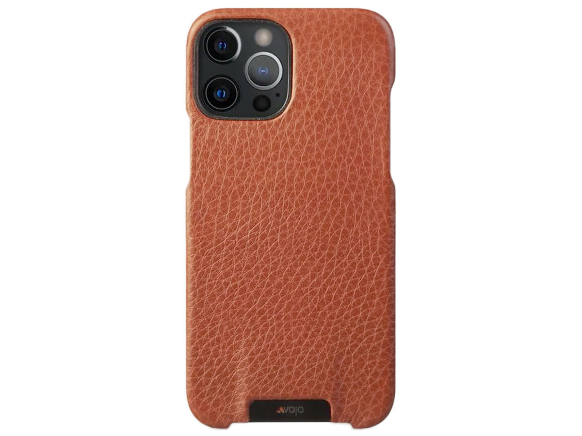 Vaja Grip MagSafe Leather Case Cognac - iPhone 12 Pro Max Hoesje Leer
