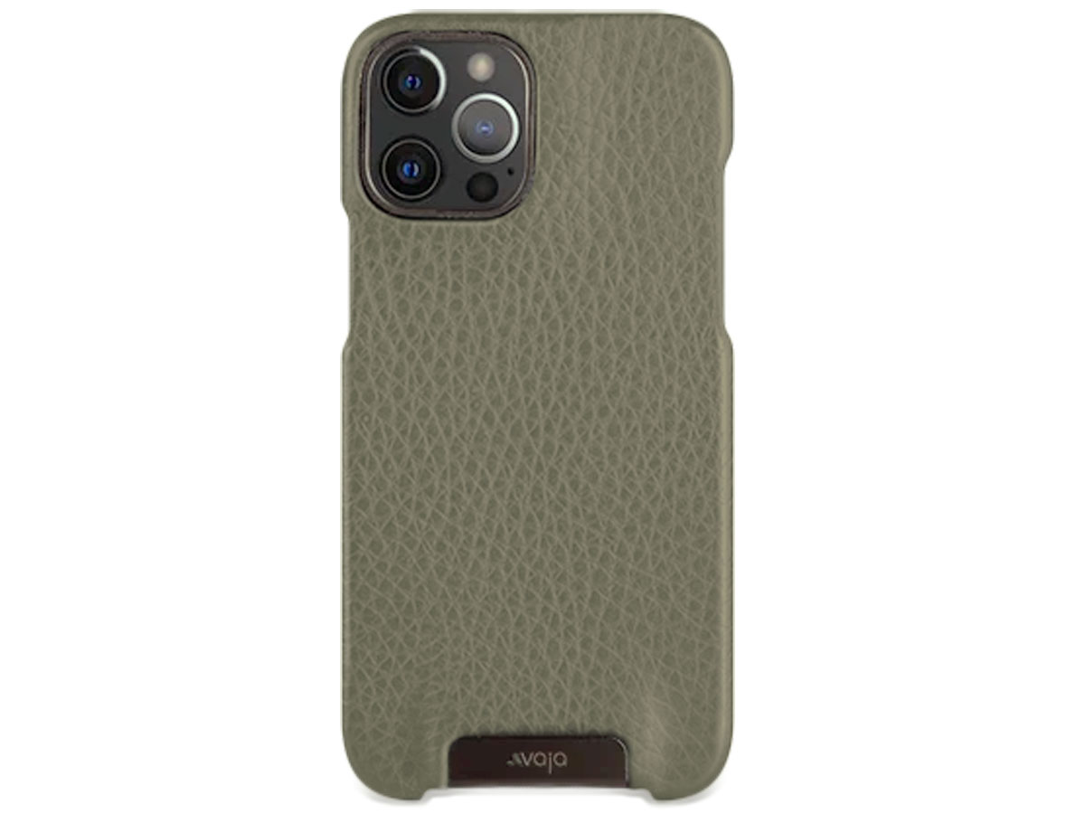 Vaja Grip MagSafe Leather Case Groen - iPhone 12 Pro Max Hoesje Leer