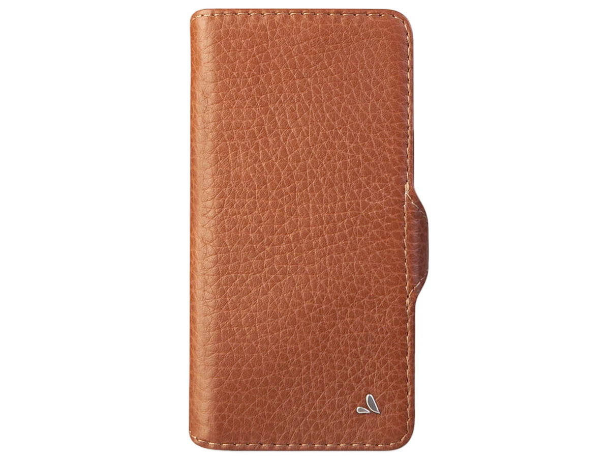 Vaja Wallet Agenda MagSafe Case Cognac - iPhone 12 Pro Max Hoesje Leer