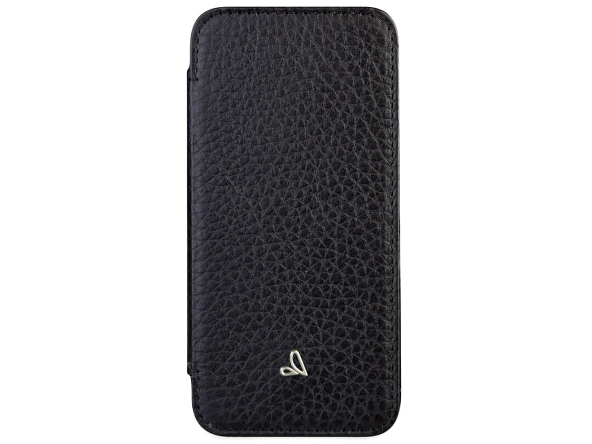Vaja Nuova Pelle MagSafe Leather Case Zwart - iPhone 12 Pro Max Hoesje