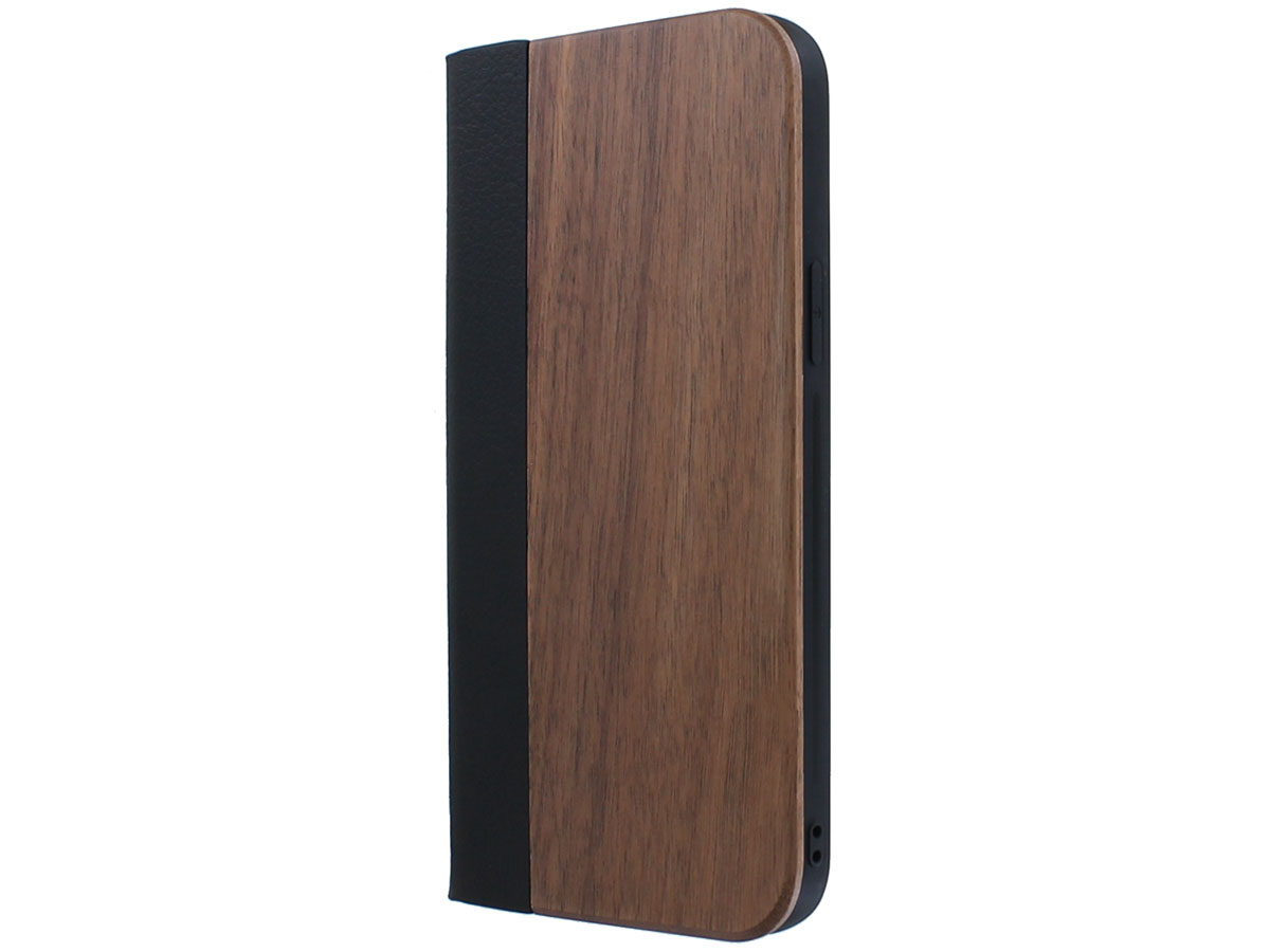 Wooden Bookcase Walnut - Houten iPhone 13 hoesje
