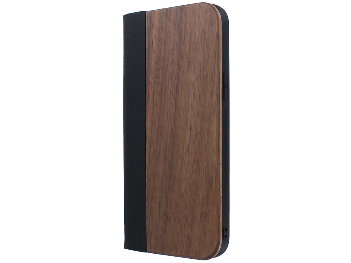 Wooden Bookcase Walnut - Houten iPhone 13 hoesje