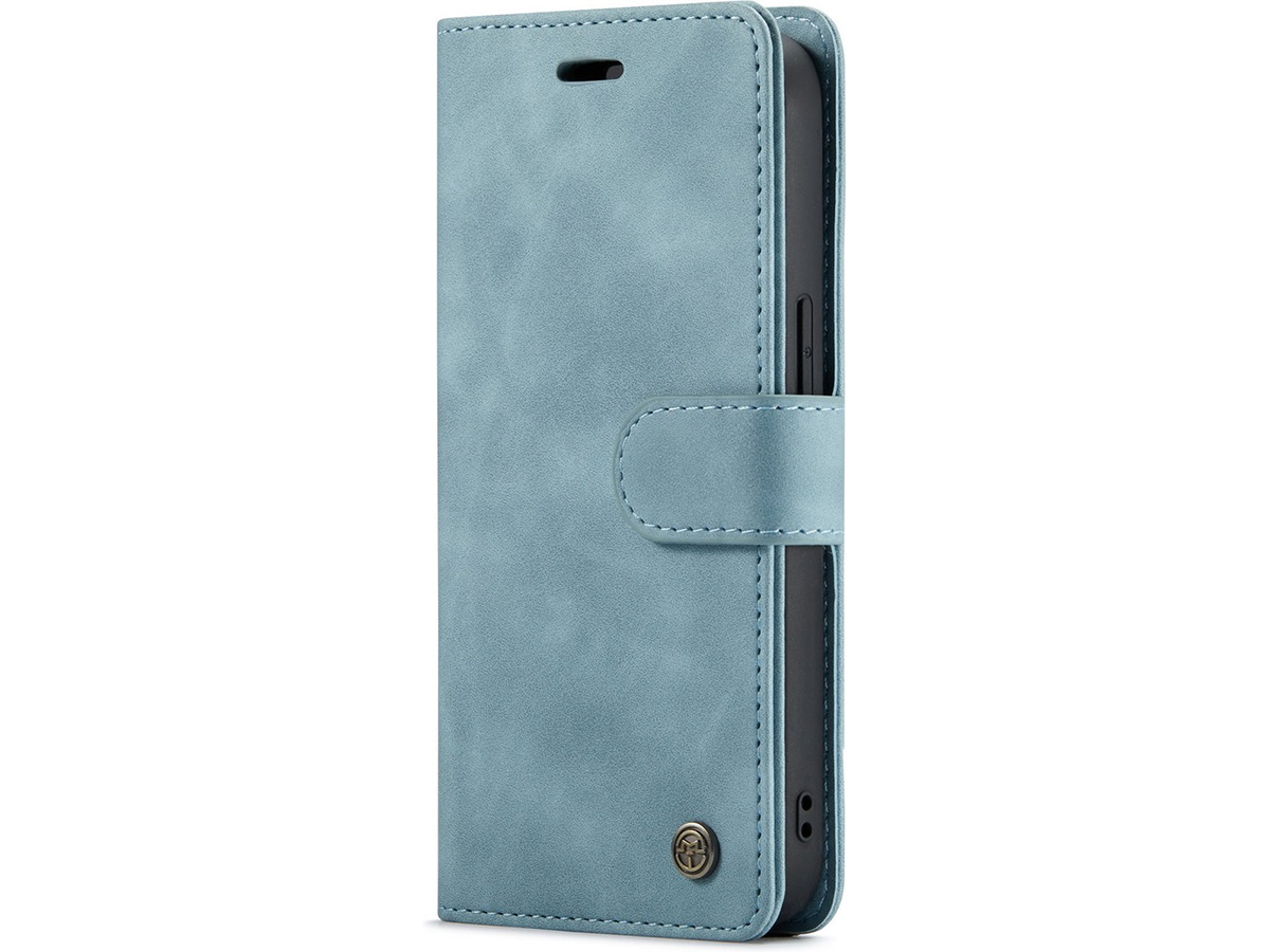 CaseMe 2in1 Magnetic Bookcase Aqua - iPhone 13 Hoesje