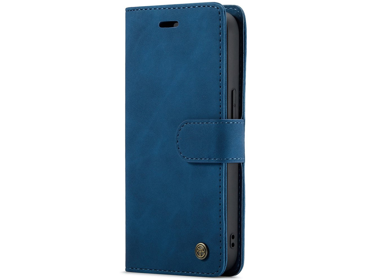 CaseMe 2in1 Magnetic Bookcase Donkerblauw - iPhone 13 Hoesje