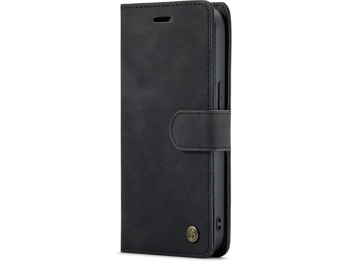 CaseMania 2in1 Magnetic Bookcase Zwart - iPhone 13 Hoesje