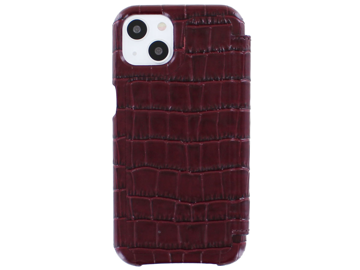 Graffi Oyster Croco Rood Leer - iPhone 13 hoesje