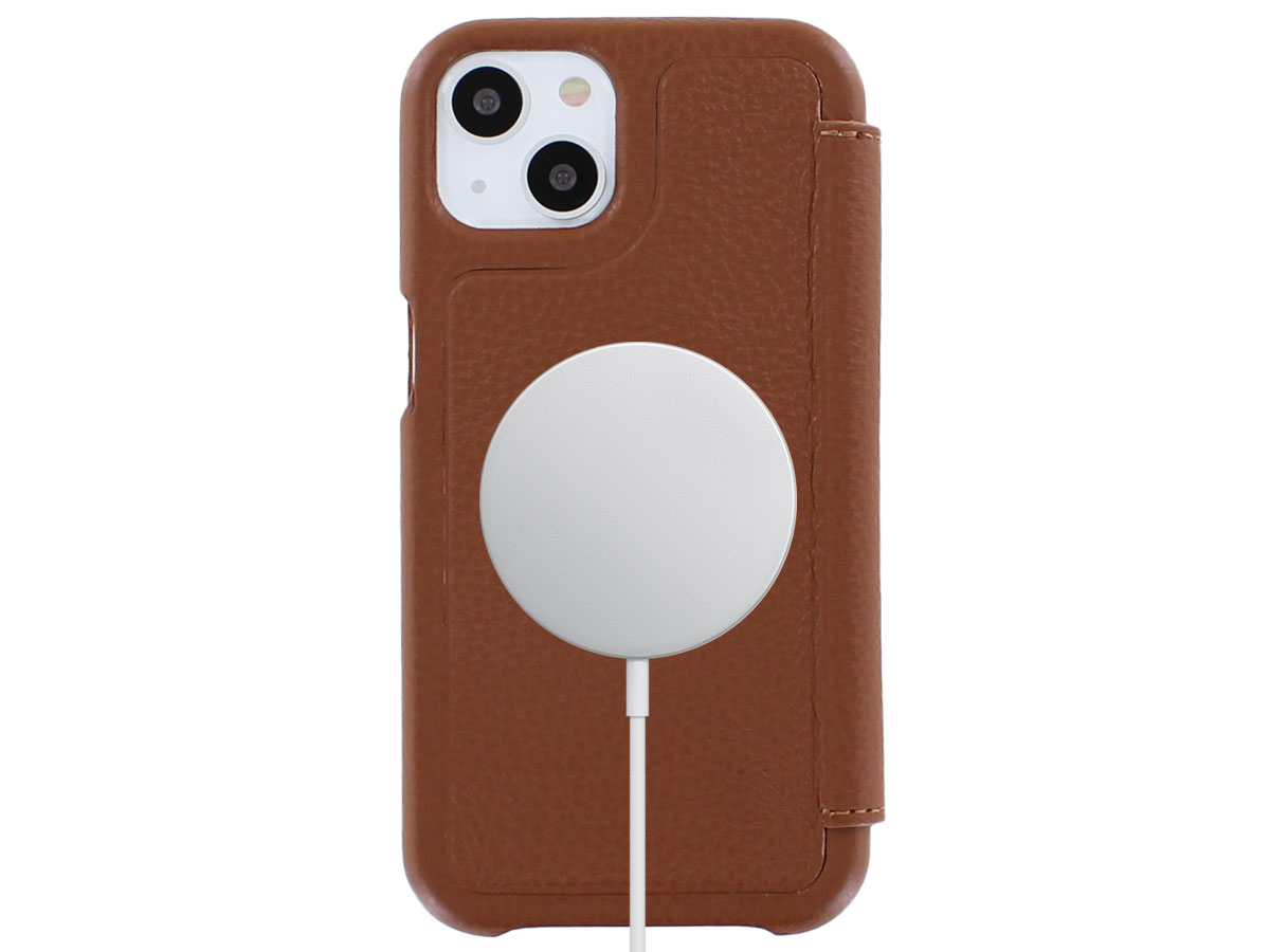 Graffi Oyster Mastrotto Leer Cognac - iPhone 13 hoesje