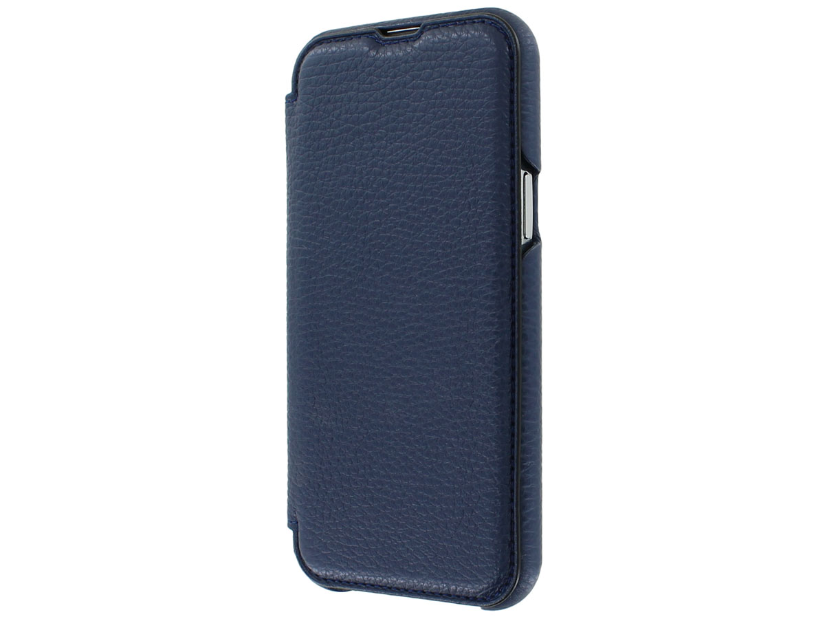 Graffi Oyster Mastrotto Leer Navy - iPhone 13 hoesje