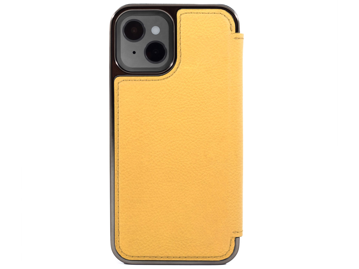 Greenwich Blake MagSafe Leather Folio Canary - iPhone 13 Hoesje