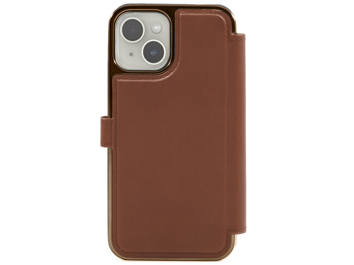 Greenwich Oxford MagSafe Folio Saddle - iPhone 13 Hoesje