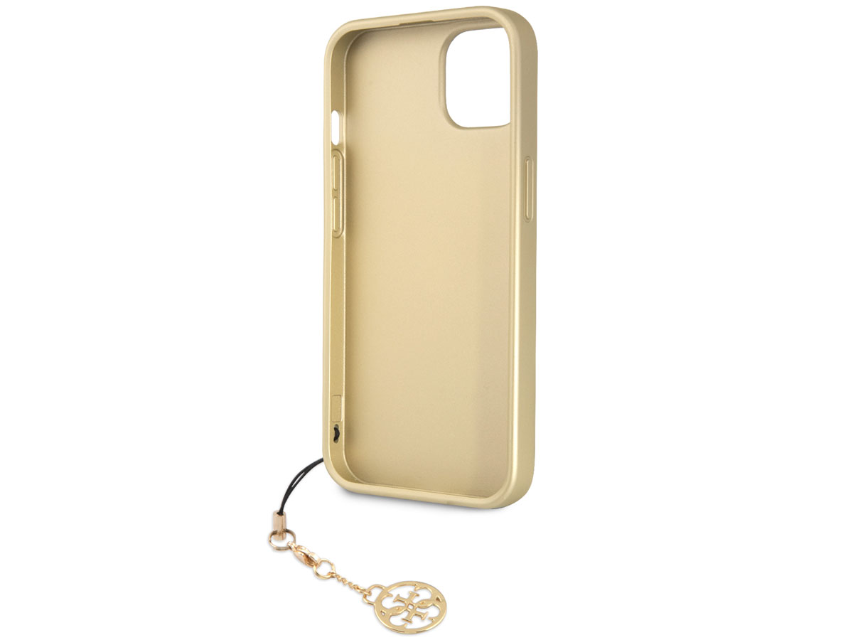 Guess 4G Monogram Charm Case Bruin - iPhone 13 hoesje