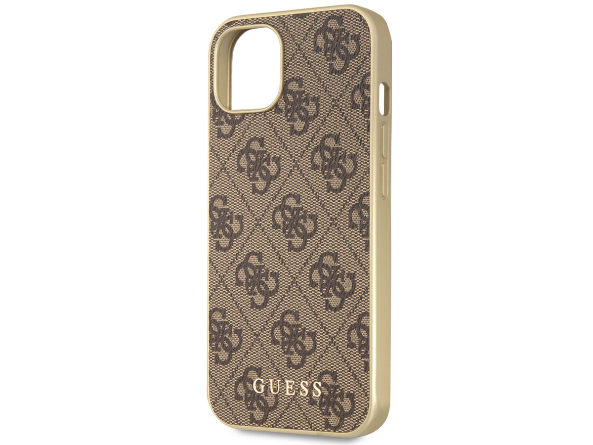 Guess 4G Monogram MagSafe Case Bruin - iPhone 13 hoesje