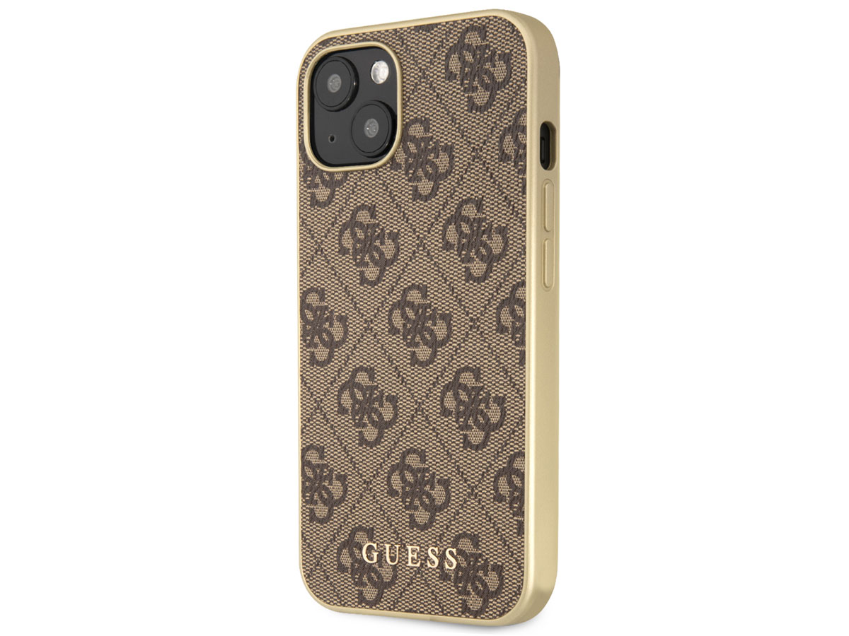 Guess 4G Monogram MagSafe Case Bruin - iPhone 13 hoesje