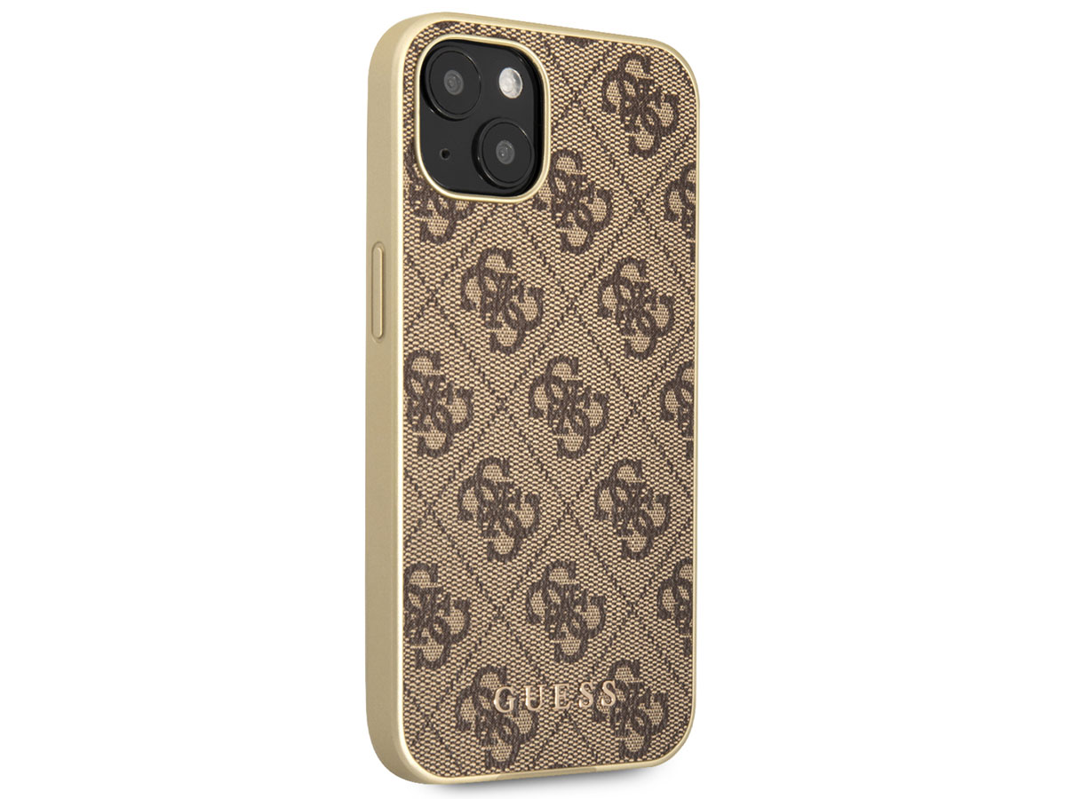 Guess 4G Monogram MagSafe Case Bruin - iPhone 13 hoesje