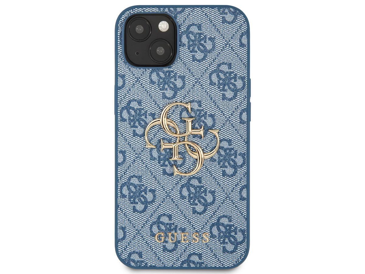 Guess Big 4G Monogram Case Blauw - iPhone 13 hoesje