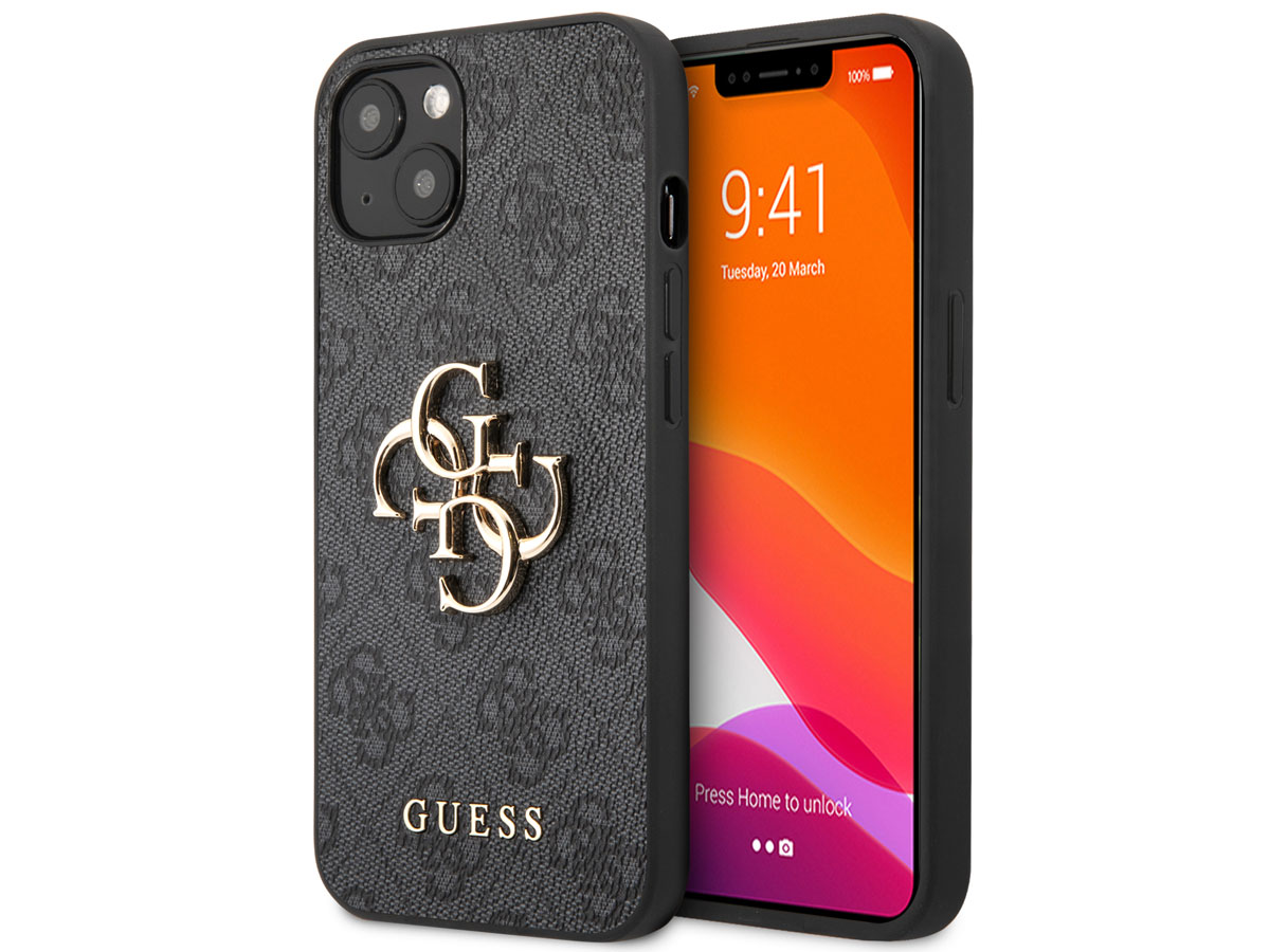 Guess Big 4G Monogram Case Grijs - iPhone 13 hoesje