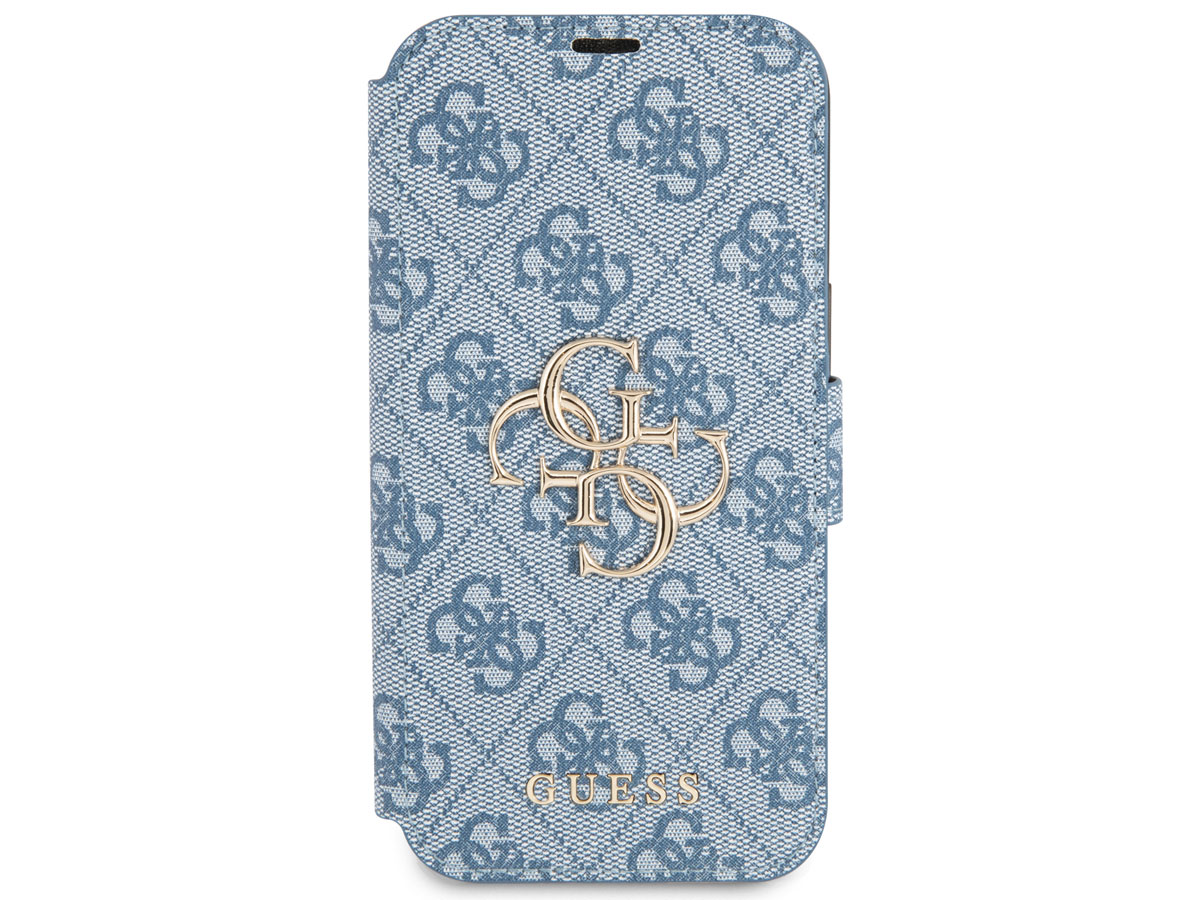 Guess Big 4G Monogram BookCase Blauw - iPhone 13 hoesje