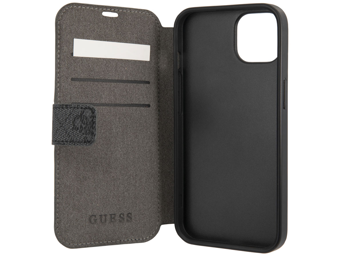 Guess Big 4G Monogram BookCase Grijs - iPhone 13 hoesje