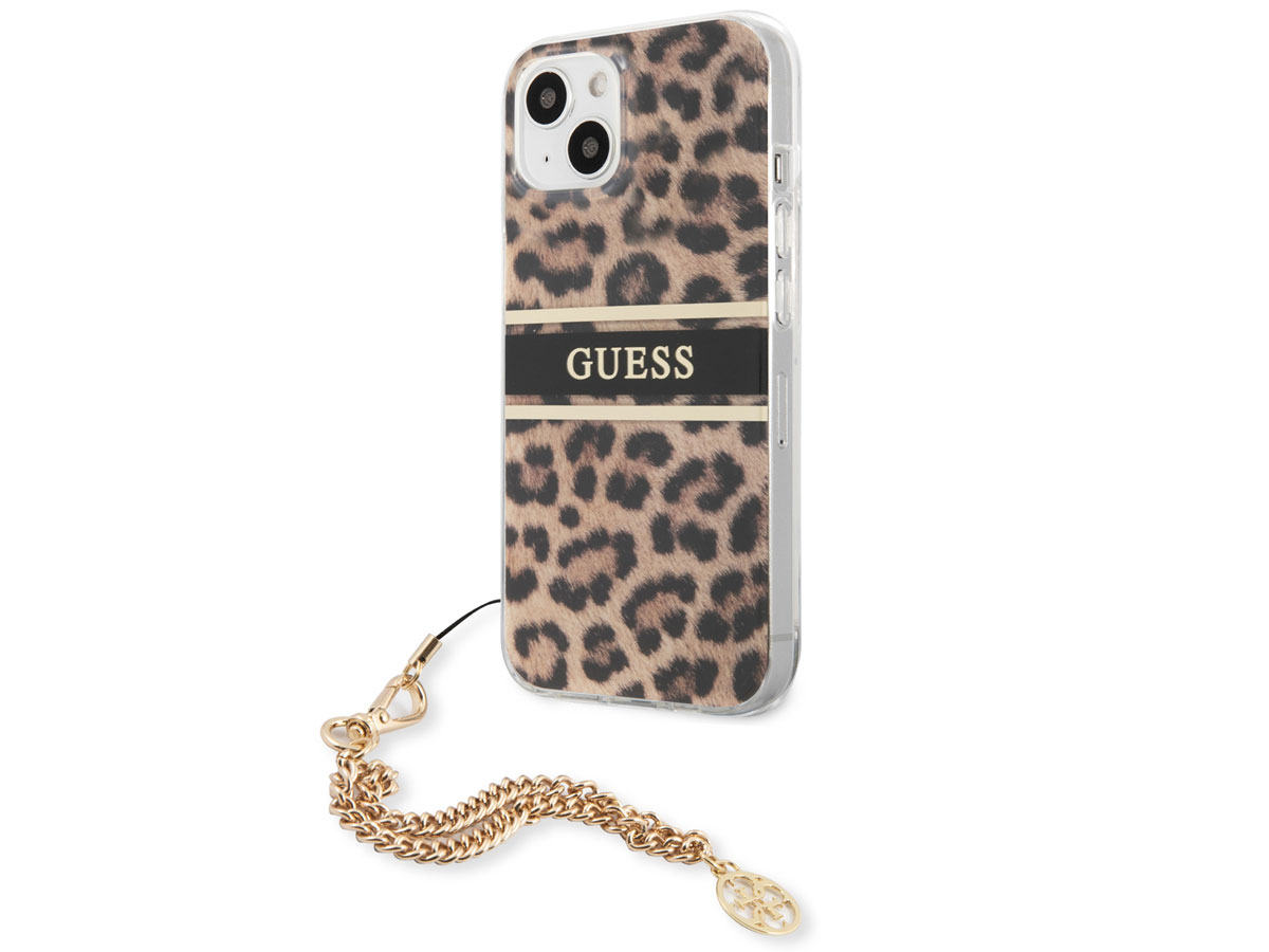 Guess Leopard Charm Case - iPhone 13 hoesje