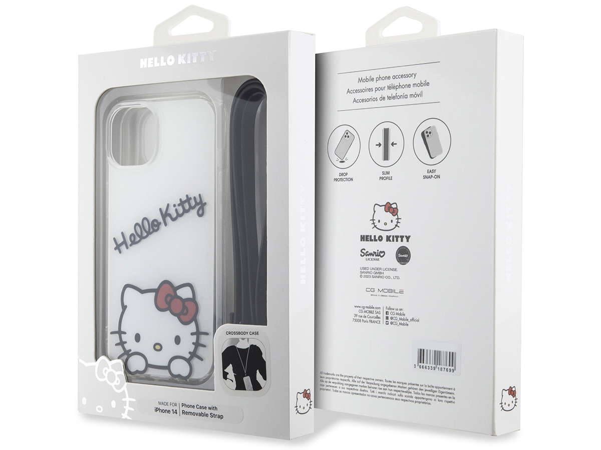 Hello Kitty Necklace Case Wit - iPhone 13/14 hoesje