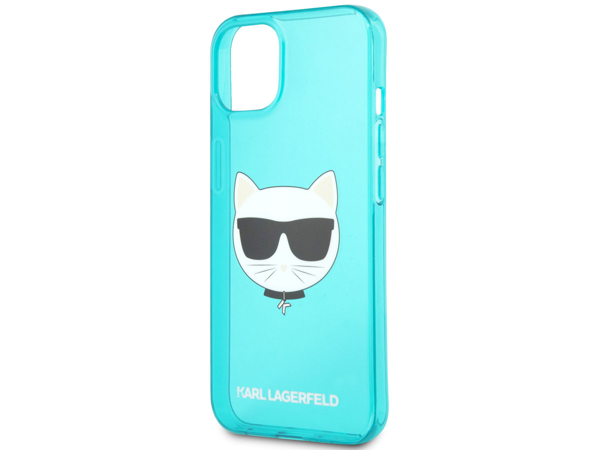 Karl Lagerfeld Choupette Case Blauw - iPhone 13 hoesje