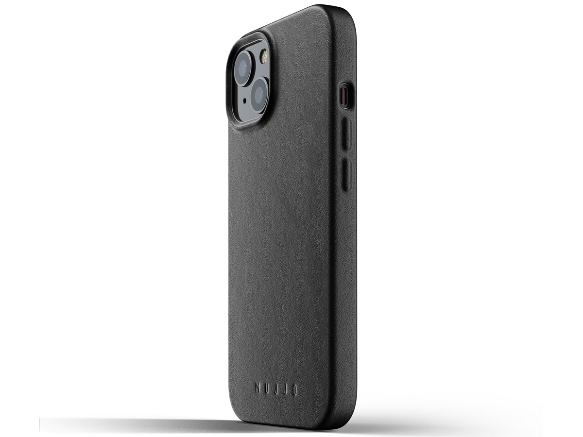 Mujjo Full Leather Case Black - iPhone 13 Hoesje Leer