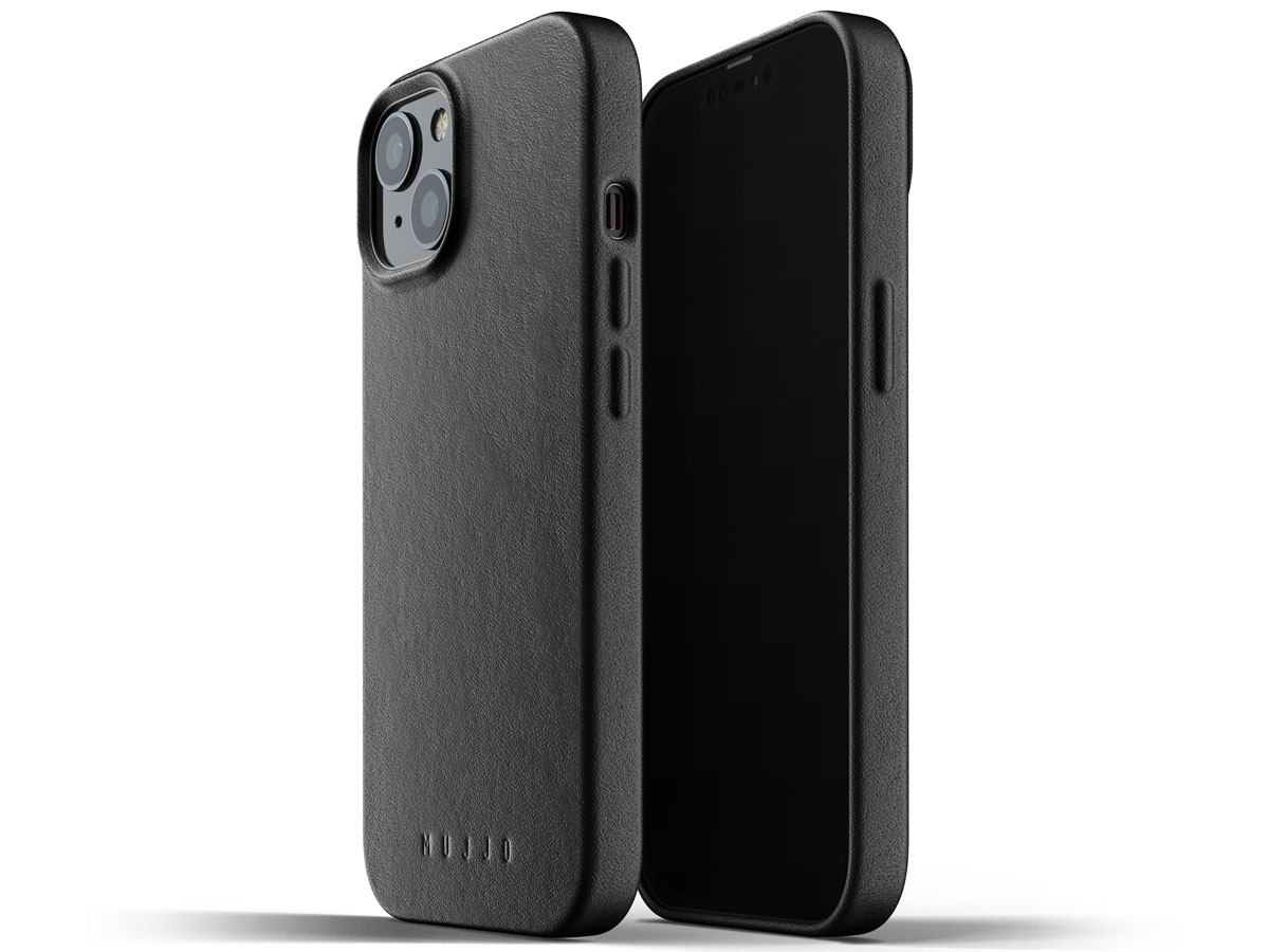 Mujjo Full Leather Case Black - iPhone 13 Hoesje Leer