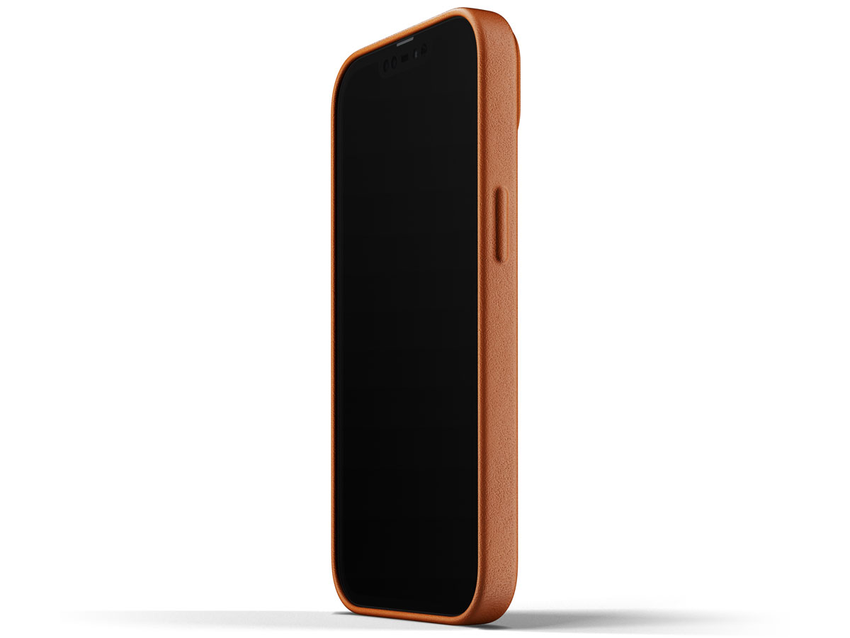 Mujjo Full Leather Case Tan - iPhone 13 Hoesje Leer