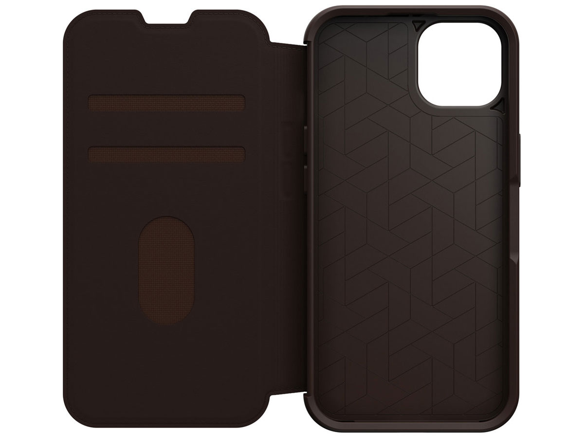 Otterbox Strada Leather Folio Bruin - iPhone 13 hoesje