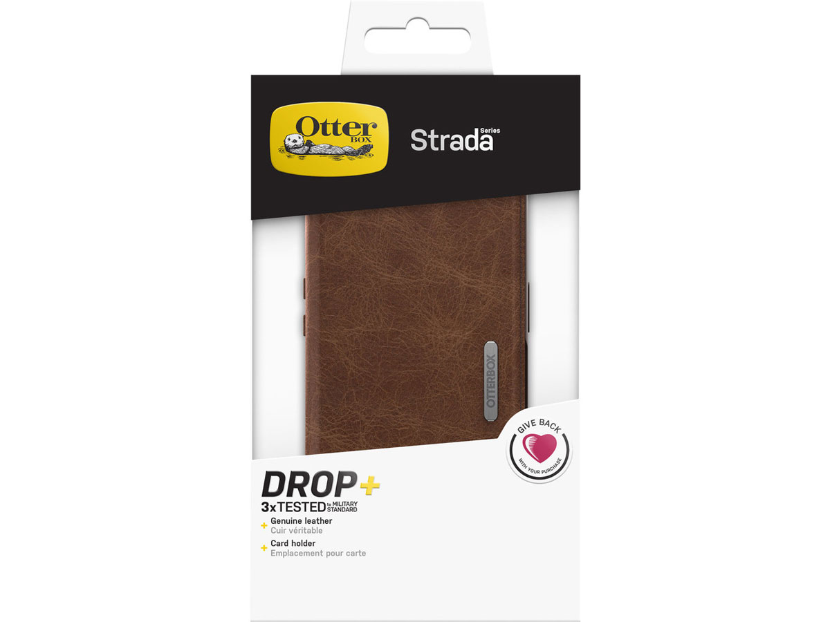 Otterbox Strada Leather Folio Bruin - iPhone 13 hoesje