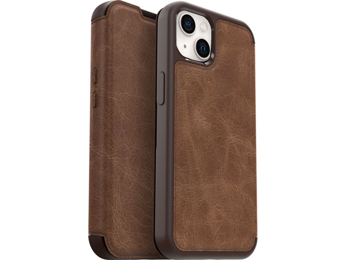 Otterbox Strada Leather Folio Bruin - iPhone 13 hoesje