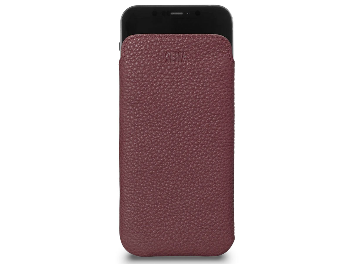 Sena Ultraslim Sleeve Rood Leer - iPhone 13 hoesje