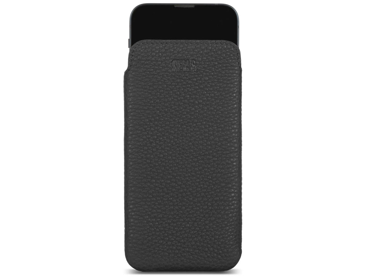 Sena Ultraslim Sleeve Zwart Leer - iPhone 13 hoesje